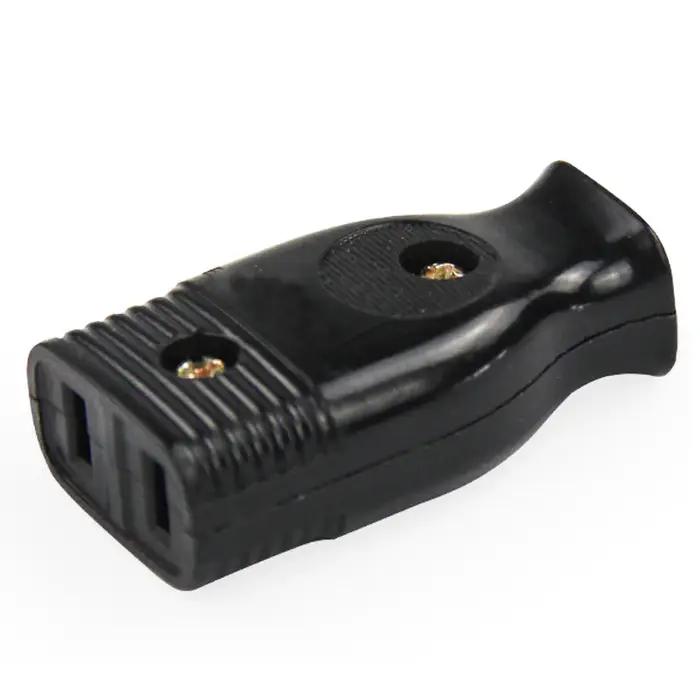 Adaptateur de prise de câblage américain en bakélite, 2 pôles, 15A, femelle, mâle, prise, connecteur