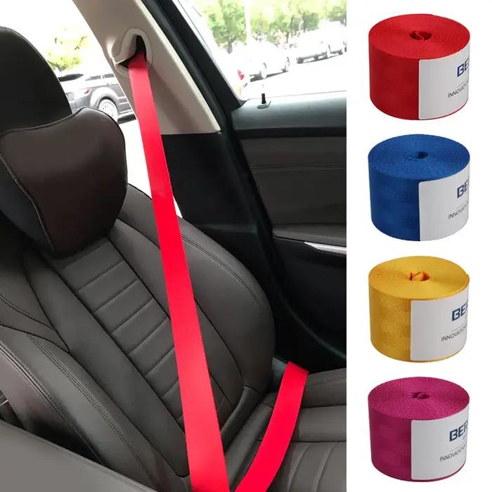Ceinture de sécurité de voiture large 4.8cm siège de course modifié harnais sangle 3.6m pour enfants sécurité familiale confortable