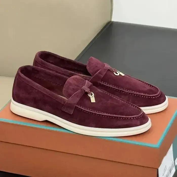 Chaussures décontractées vintage, mocassins à talon plat pour femmes, chaussures plates pour hommes