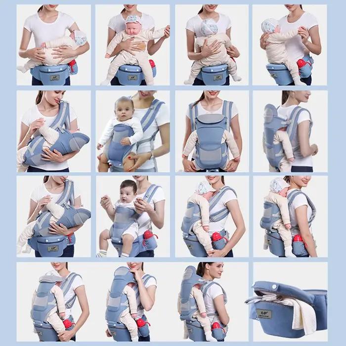 Porte-bébé ergonomique sac à dos Hipseat kangourou transporteur face avant voyage bébé