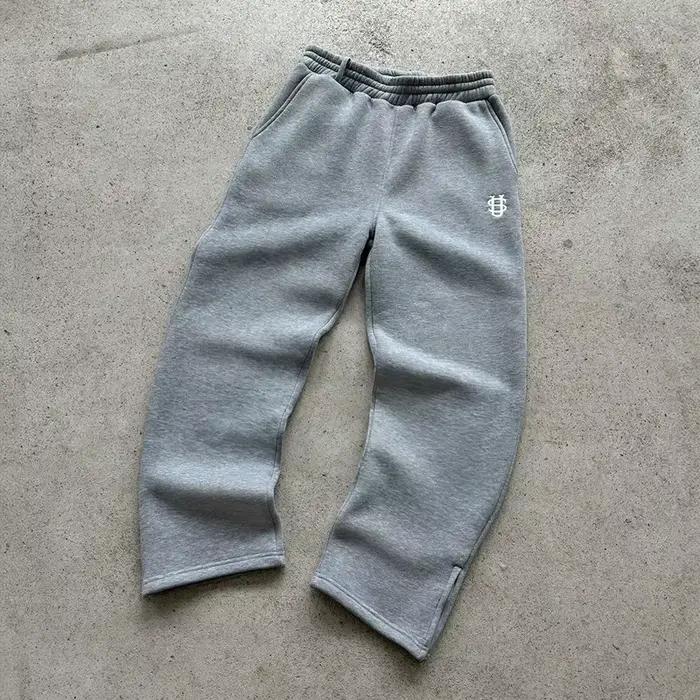 Pantalon de survêtement avec cordon de serrage et fermeture éclair, couleur unie, décontracté, Hip-H