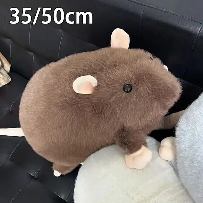 Poupée souris en peluche surdimensionnée 35/50cm, branche de fleur, Rat, dessin animé, figurine anim