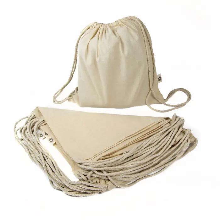 Sac à dos en coton naturel écologique avec fermeture à cordon, paquet de 50 sacs en tissu pour l'art