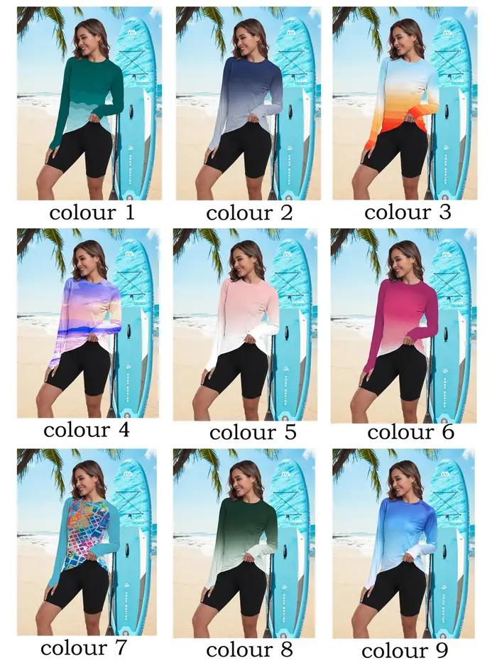 Chemises Solaires à Manches sulfpour Femme, Protection UV, Rash Guard, observateur, vaccage Rapide,
