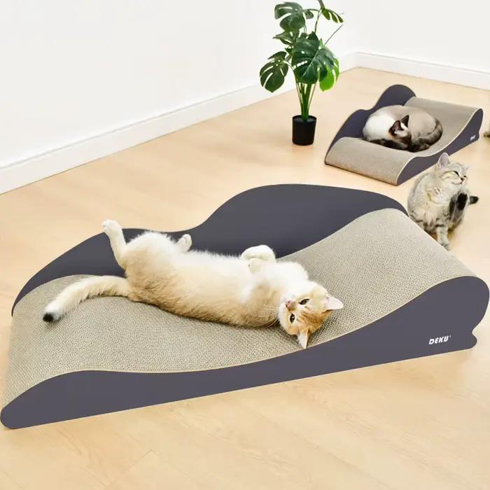 Meubles de canapé-lit pour chat de grande taille, salon à gratter en carton ultime, grattoir durable