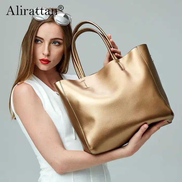 Alirattan Tendance Mode 2026 Nouveaux Sacs Femme en Cuir de Vachette Grande Capacité Sac Fourre-tout