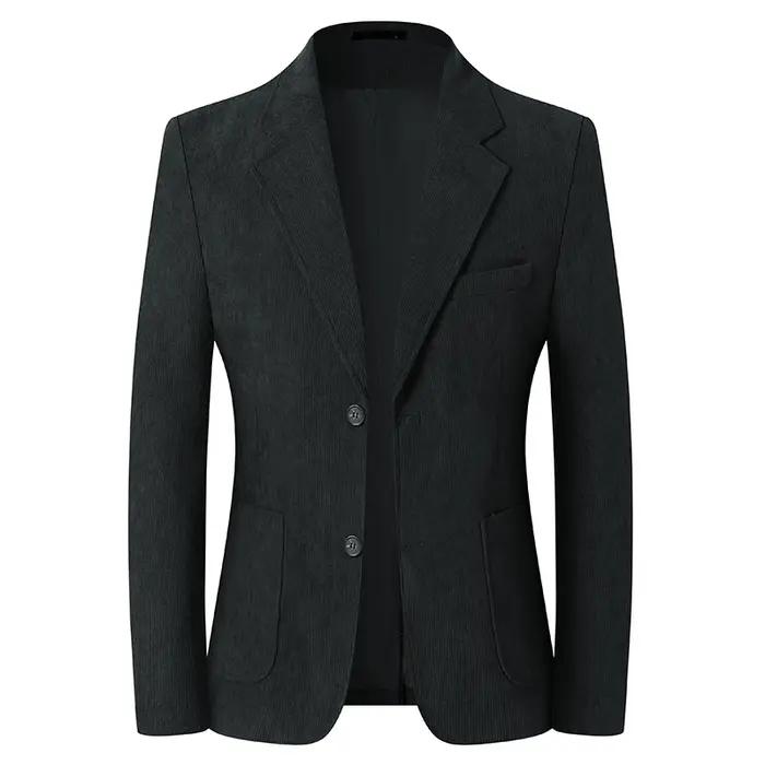 Blazer Hombre haute qualité hommes à la mode veste en velours côtelé affaires décontracté Banquet So