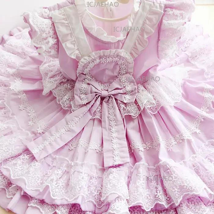 Robe de princesse Lolita pour filles 2026, tenue de tutu pour bébé pour le premier anniversaire, rob