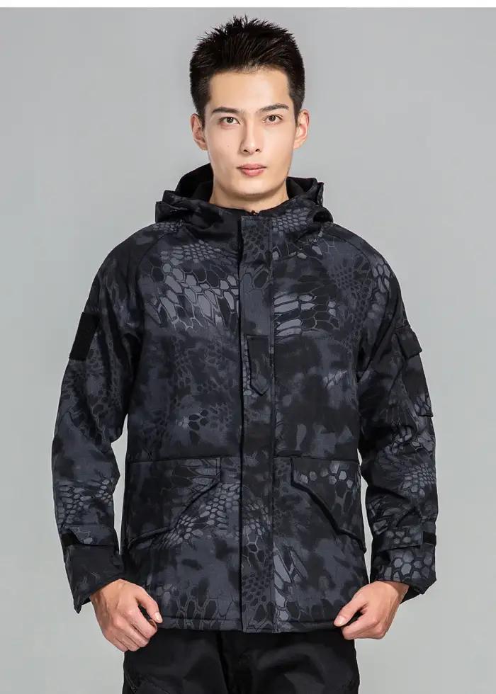 CamSolomon-Veste à capuche imperméable pour homme, manteau en peau de requin, coupe-vent chaud, exté