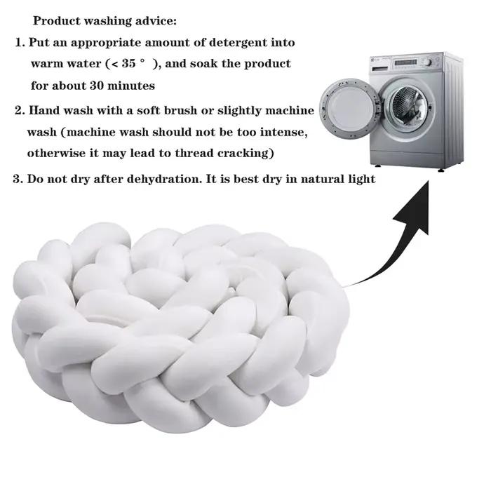 Pare-chocs de lit de bébé diamètre 1m 2m 3m 4m nouveau-né protection oreiller tressé à nœuds coussin berceau pare-chocs anti-collision sécurité chambre bébé
