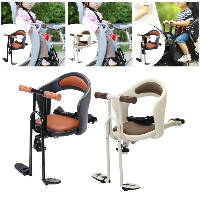 Siège de vélo pour enfant portable antidérapant avec repose-pieds réglables pour vélos de route et de montagne confortables et sécurisés pour les familles