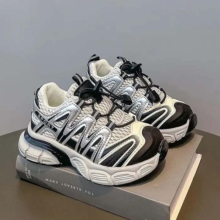 Enfants filles grosses baskets maille chaussures décontractées respirantes automne hiver nouveau à l
