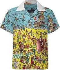 Chemise hawaïenne Simple pour hommes, imprimé visage 3d, chemises à manches courtes, vêtements de pl