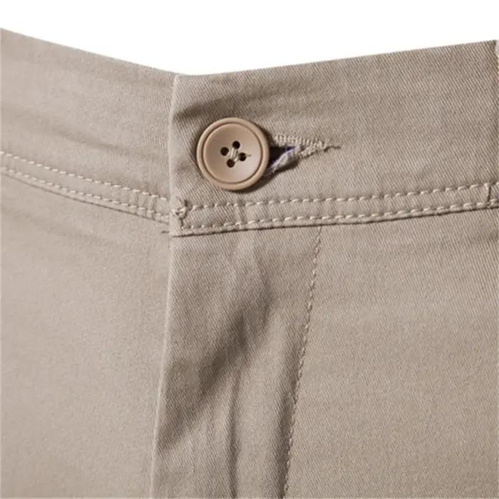AIOPESON coton décontracté Hommes Pantalons Couleur unie Coupe ajustée Pantalons pour hommes Nouveau