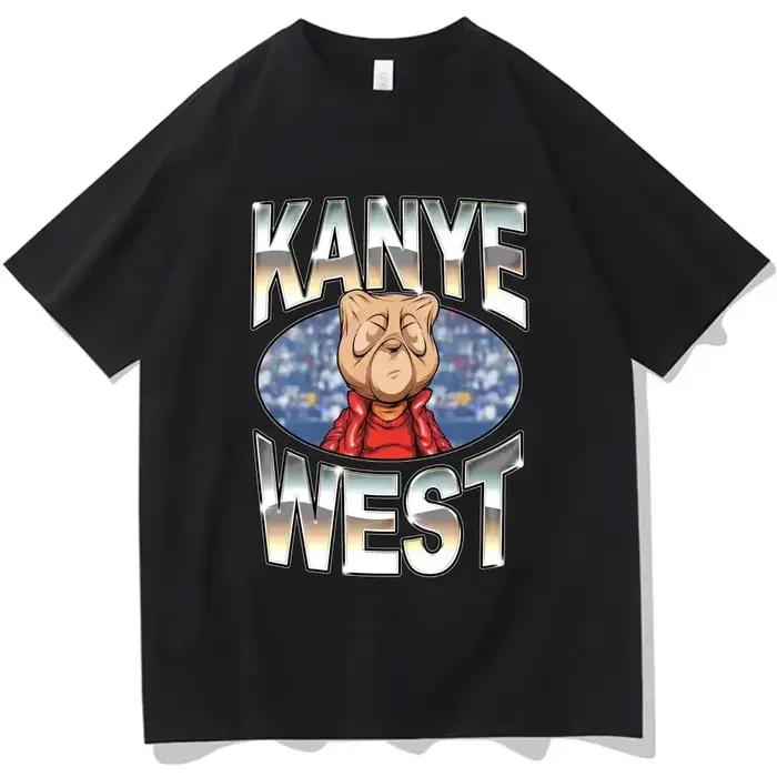 Drôle Kanye West Meme T-Shirt hommes Vintage Hip Hop Rap Style T-Shirt hommes femmes à manches court