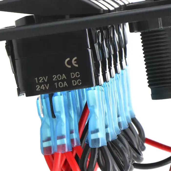 4,2a double prise à fente USB 6 Gang panneau d'interrupteur à bascule affichage numérique de la tens