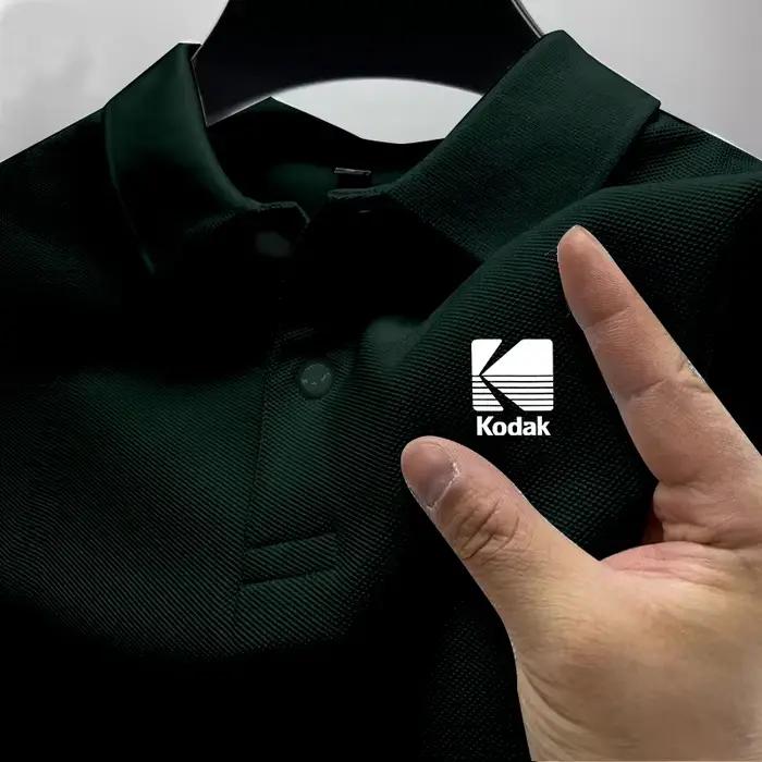 T-shirt à manches courtes respirant pour homme, de la marque Kodak, avec petit logo imprimé, pour l'