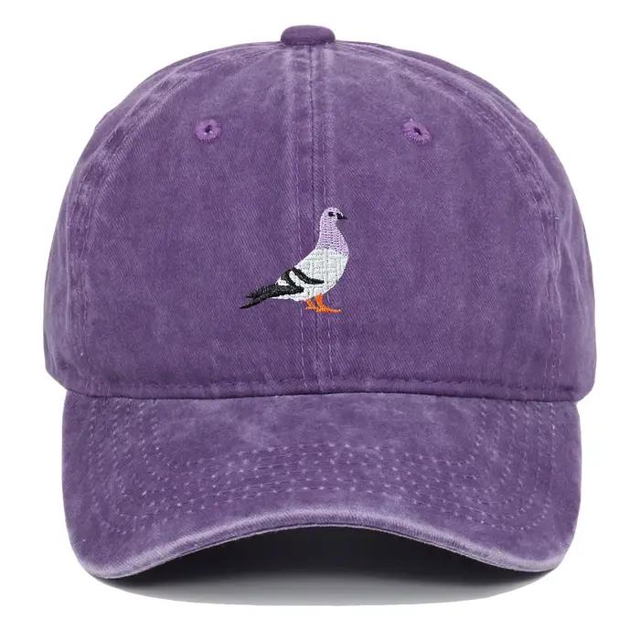 Casquette de baseball adaptée à toutes les saisons, motif brodé de pigeons, mode décontractée quotid