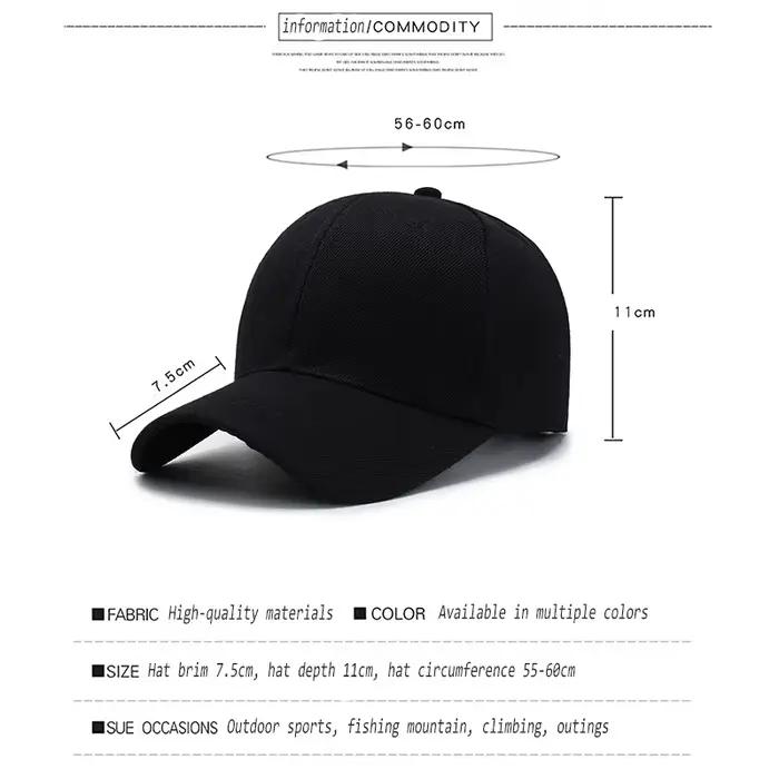 Casquette de baseball pour hommes et femmes, casquette noire, solide, document, snapback, casquettes