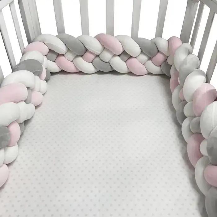 Pare-chocs De berceau Tresse De Lit 4 noués 2-4M
