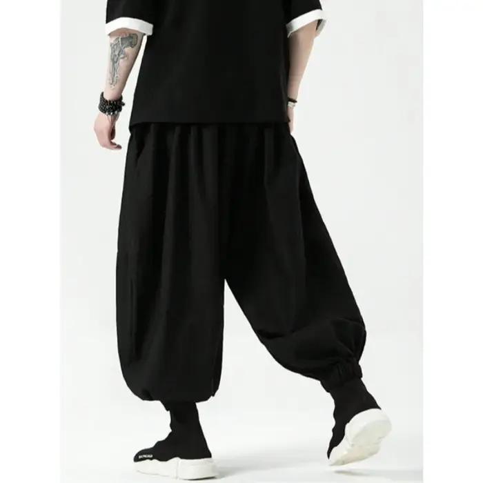 Pantalon homme FGKKS neuf, style coréen, coupe ample, en coton, pour l'extérieur, printemps, uni