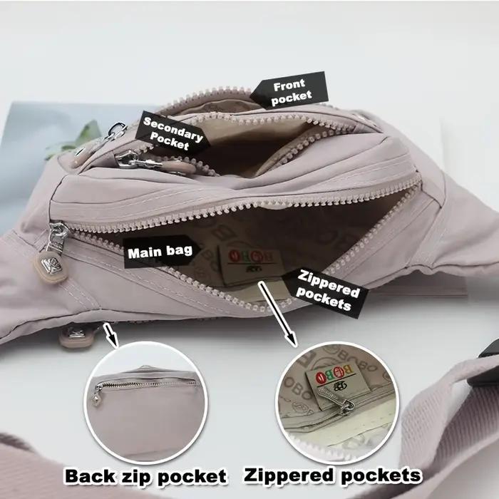 Sac à bandoulière pour femme, sac de poitrine en nylon de haute qualité, bandoulière réglable, plusi