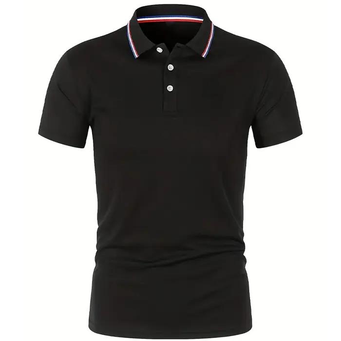 Polo d'été décontracté et respirant pour hommes, confortable, couleur unie, T-Shirt à manches courte