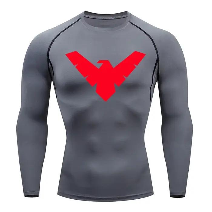 Chemise de compression à manches courtes pour hommes, haut de sport, t-shirt de course, séchage rapi