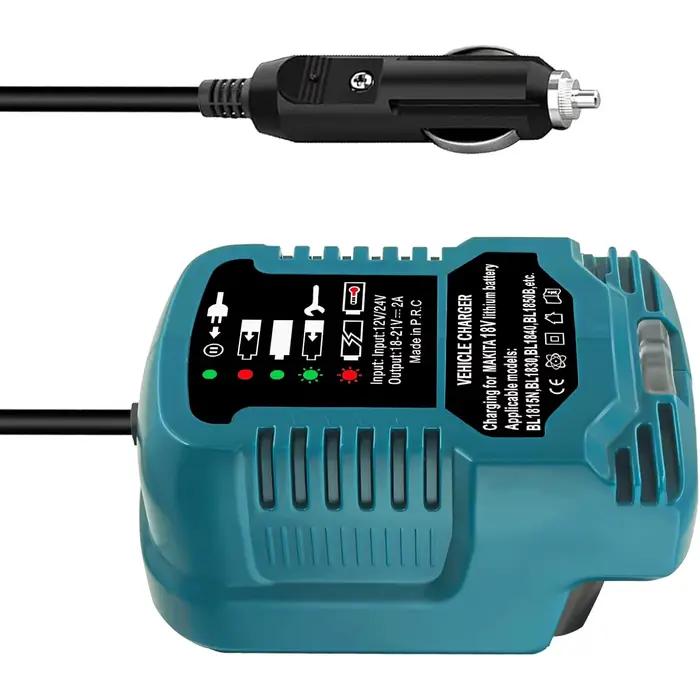 Batterie Li-ion DC 12V/24V, Mini chargeur de voiture Compact, prise allume-cigare avec LED pour batt