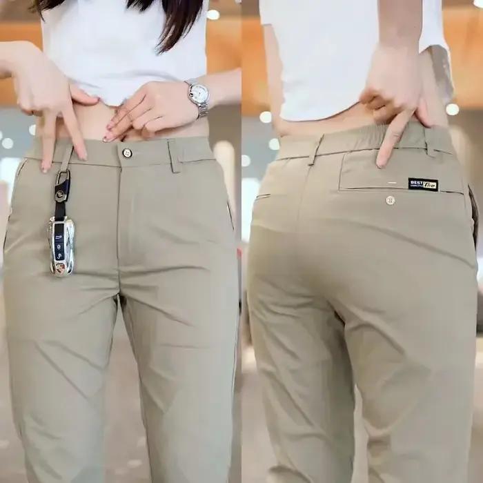 Pantalon de Golf en soie glacée pour hommes, mi-poids, décontracté, pantalon de sport, Design Simple