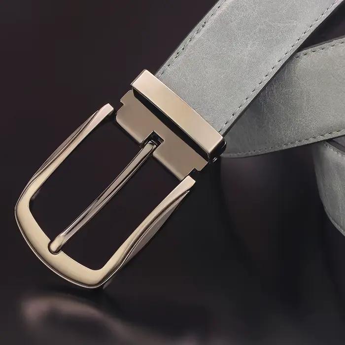Ceintures en cuir véritable pour hommes, boucle ardillon de haute qualité, mode en argile, décontrac
