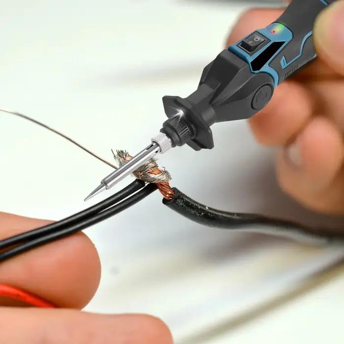 Fer à souder électrique 12V, pistolet à souder, 30W, chauffage rapide, température réglable, alliage