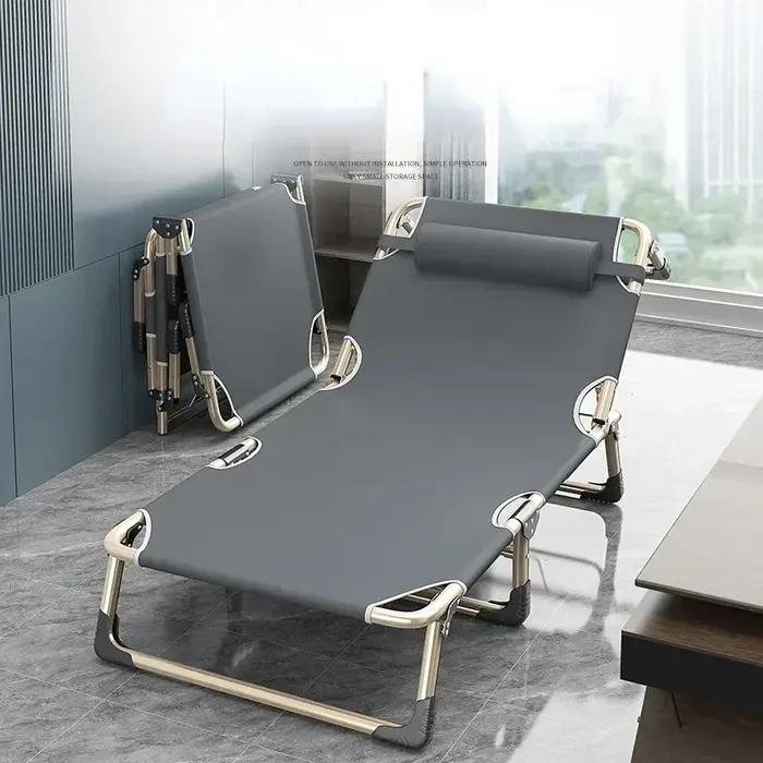Lit de Camping pliable pour adultes, meubles portables, bureau, sieste, canapé, Compact, gain de pla