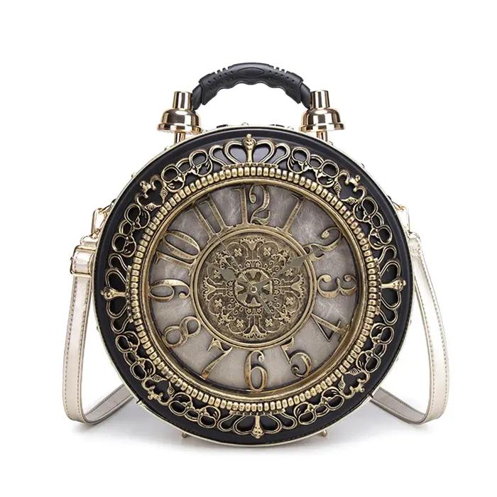 Sac à main avec horloge créative rétro, nouveau style, sens du design à la mode et de niche, sac à b