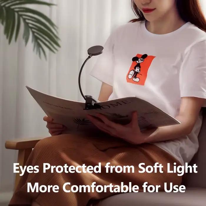 Baseus LED pince lampe de Table réglable en continu sans fil lampe de bureau tactile USB Rechargeabl