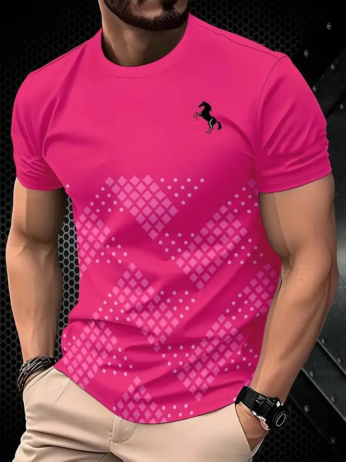 T-shirt d'été de luxe pour homme à imprimé 3D dégradé, motif abstrait vague tourbillonnante turquois