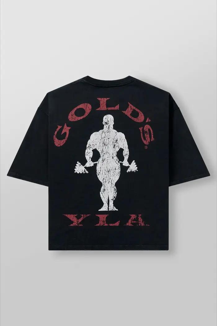 T-shirt imprimé grande taille pour homme Golds Gym New Age 2026 - Convient pour les entraînements qu
