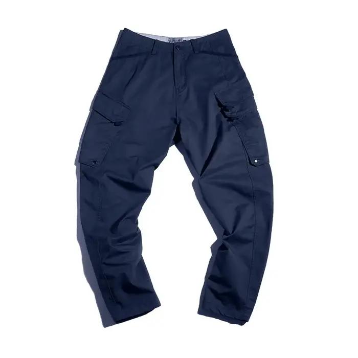 Maden-Pantalon cargo vert pour homme, pantalon de travail de randonnée multi-poches vintage, jogging