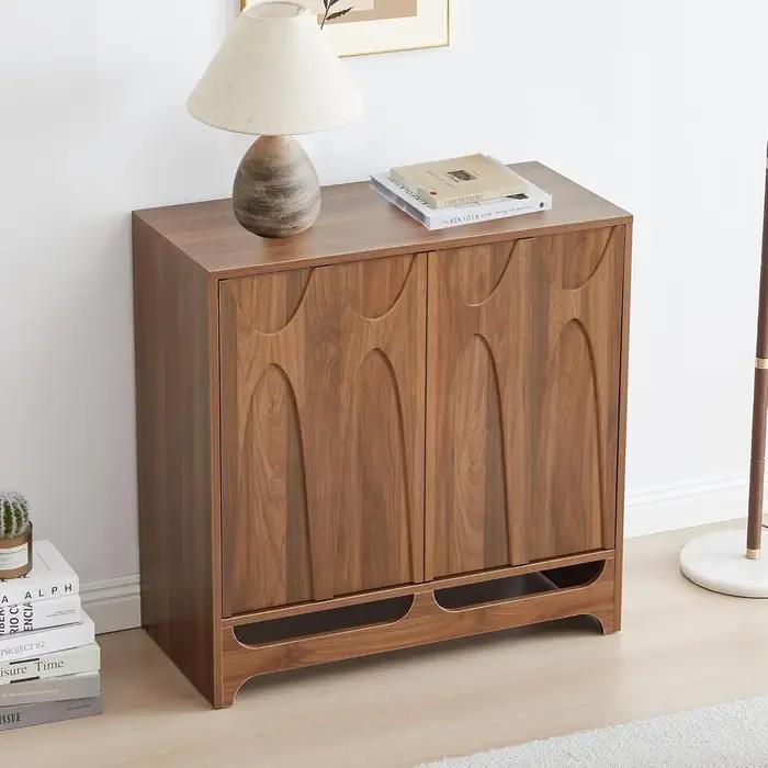 Buffet Buffet avec ensemble de rangement de 3, armoire de rangement moderne du milieu du siècle de 9