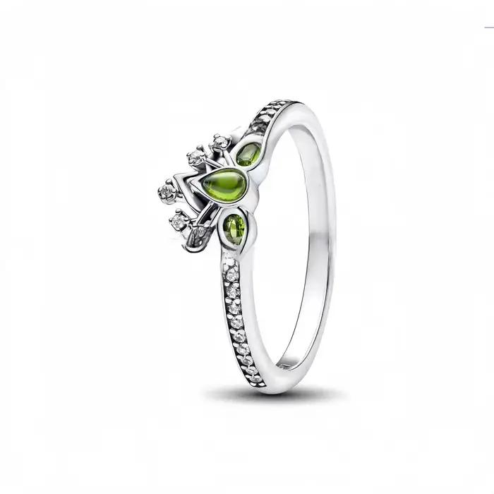 Bague en argent 925% pur avec nœud papillon, cœur et couronne en zircone, cadeau d'amour pour femmes