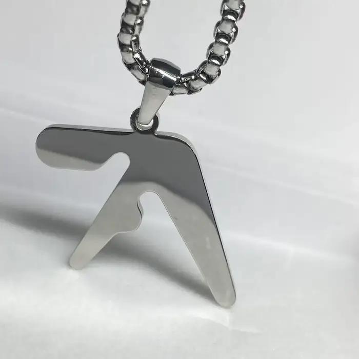 Collier pendentif en acier inoxydable de haute qualité avec logo Aphex – Collier hip-hop tendance po