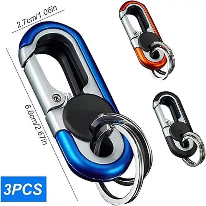Porte-clés double anneau pour homme élégant accessoire de mode auto collection cadeau pour hommes occasions spéciales