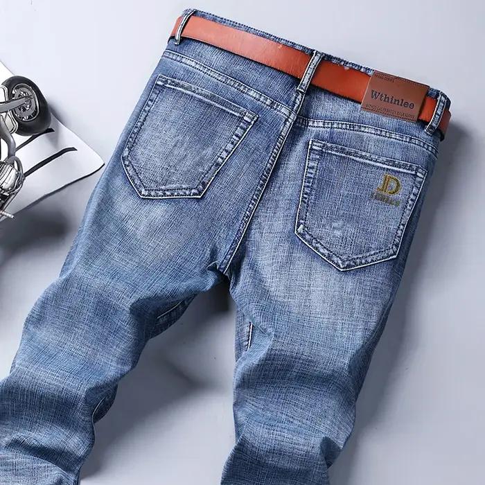 Wthinlee 8 modèles printemps automne affaires jean hommes décontracté droit Stretch mode classique t