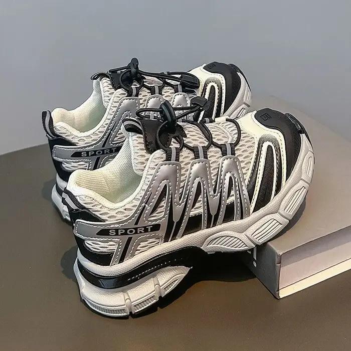 Enfants filles grosses baskets maille chaussures décontractées respirantes automne hiver nouveau à l