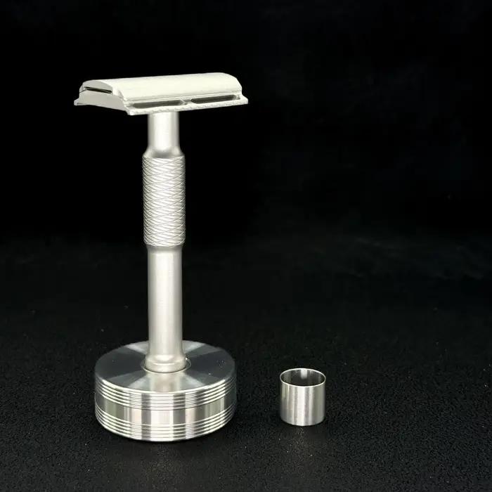 Support de rasoir en acier inoxydable 316L - Usinage CNC, base de rasoir à diamètre variable avec su