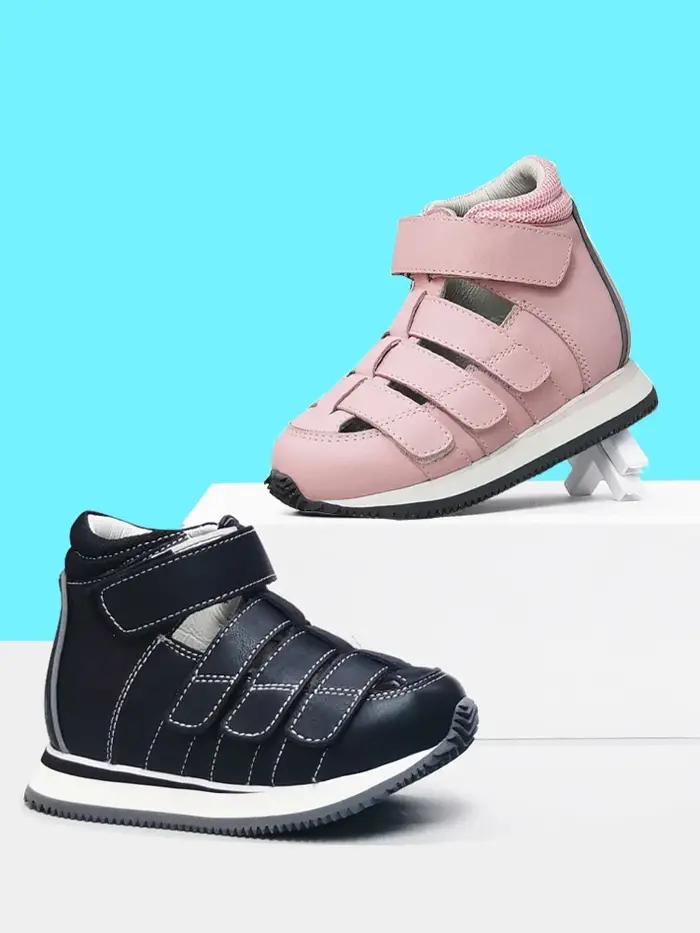 Orinformations Uckland-Sandales d'été pour filles, chaussures scolaires noires Orth4WD pour enfants,