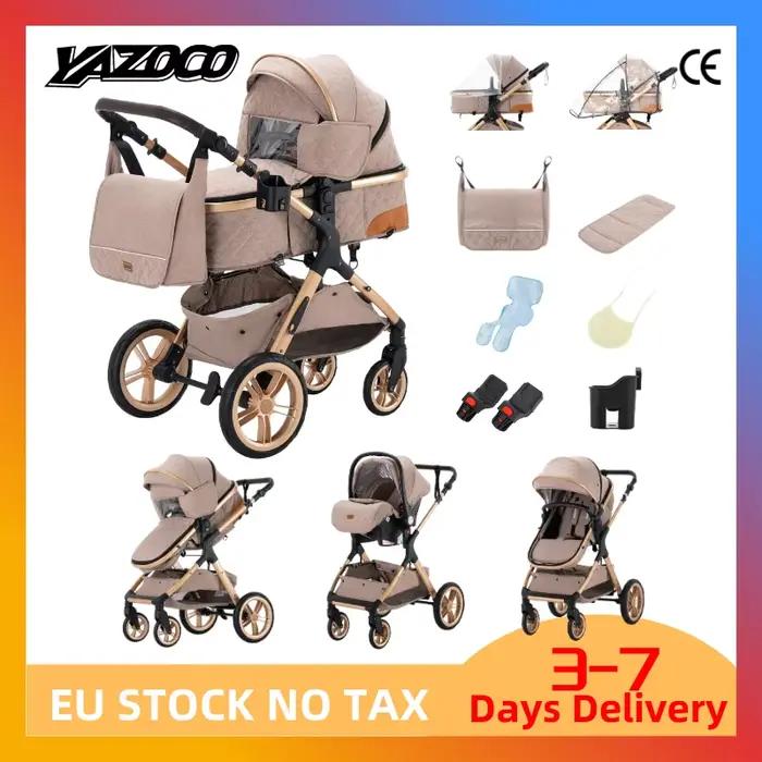 Poussette 3 en 1 pour bébé, voiture pour bébé, landau, articles pour nouveau-nés, poussettes légères