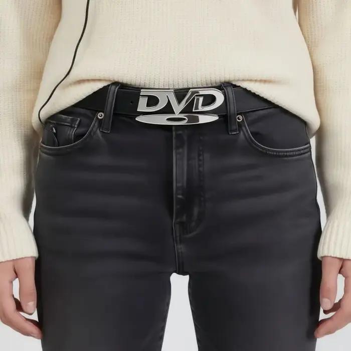 Ceinture unisexe à boucle au design nostalgique, polyvalente et tendance, pour femme, décontractée,