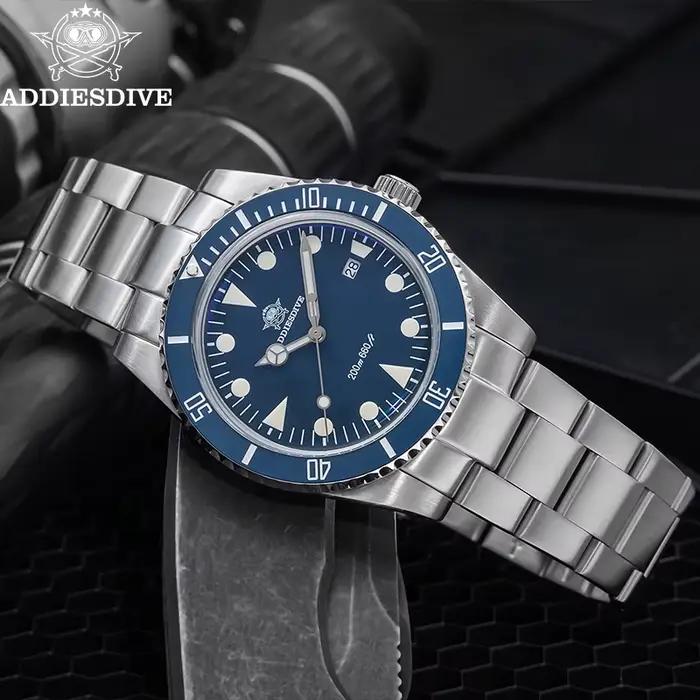 ADDIESDIVE montre analogique de luxe pour hommes BGW9 lunette en céramique lumineuse bulle miroir ve