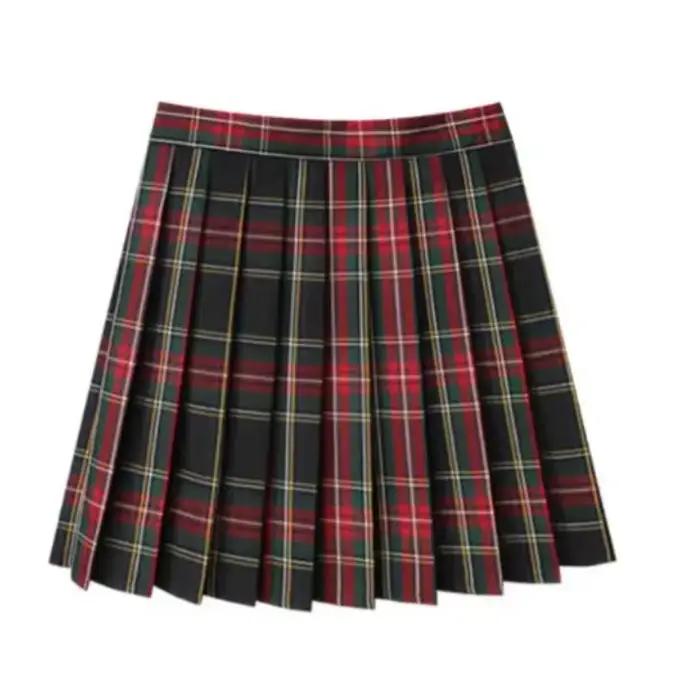 Jupes plissées à carreaux taille haute pour femmes, Mini jupe de Tennis, uniforme scolaire japonais